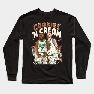 Jaylen Brown and Kristaps Porzingis "Cookies 'N Cream" Cartoon Long Sleeve T-Shirt